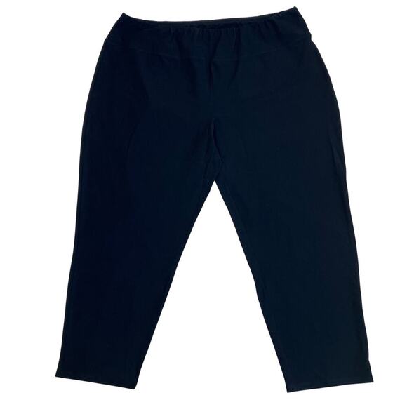 Eileen Fisher Women's Plus Size 3X Black Washable Crepe Slim Ankle Pants Pull-on - Picture 6 of 16